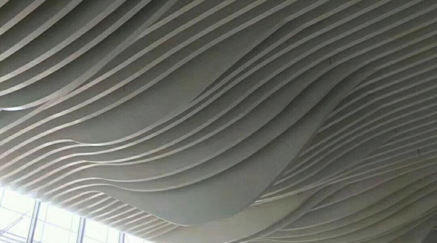 惠州奥林匹克公园营销中心弧形波浪铝单板项目