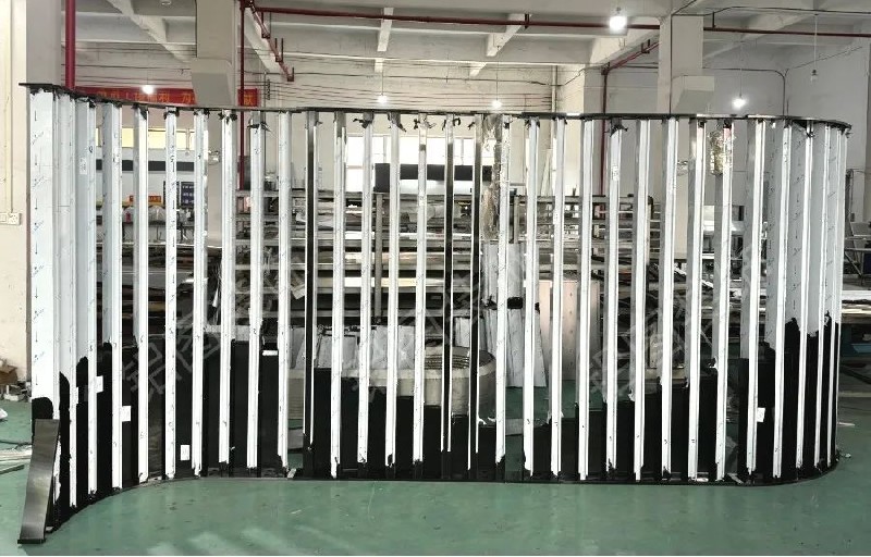 欣铝图——金属板出口业务板块|出口美国的不锈钢屏风造型已试装完成